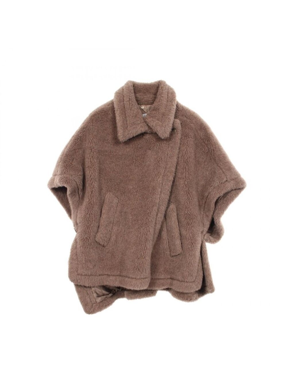 Max Mara Poncho Teddy Bear Cape Brown
